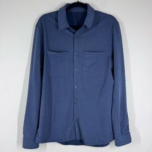 Lululemon Soft Knit Overshirt Heathered True Navy Blue Athleisure Men’s Large